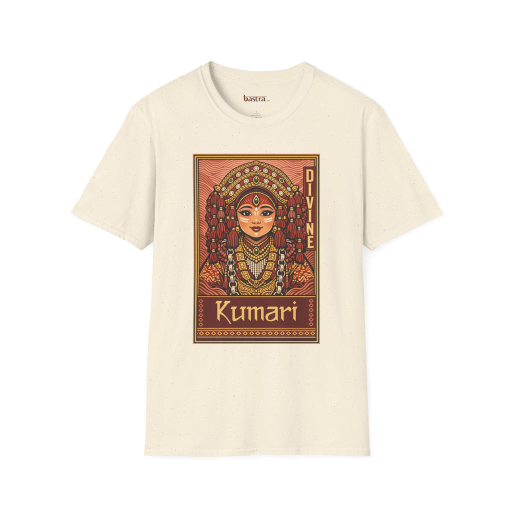 Kumari Divine Graphic T-Shirt — Hindu Goddess Kumari Illustration Tee