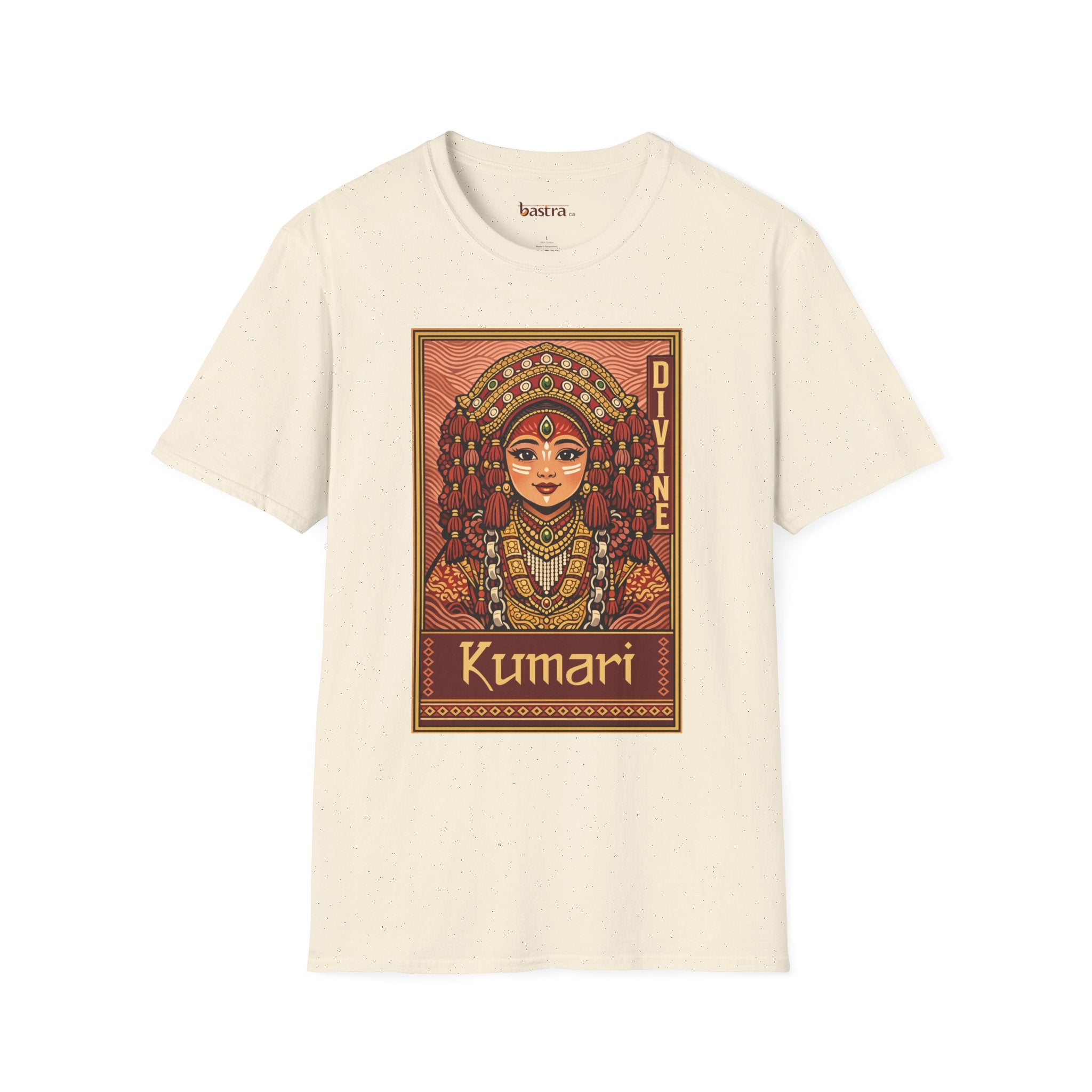 Kumari Divine Graphic T-Shirt — Hindu Goddess Kumari Illustration Tee
