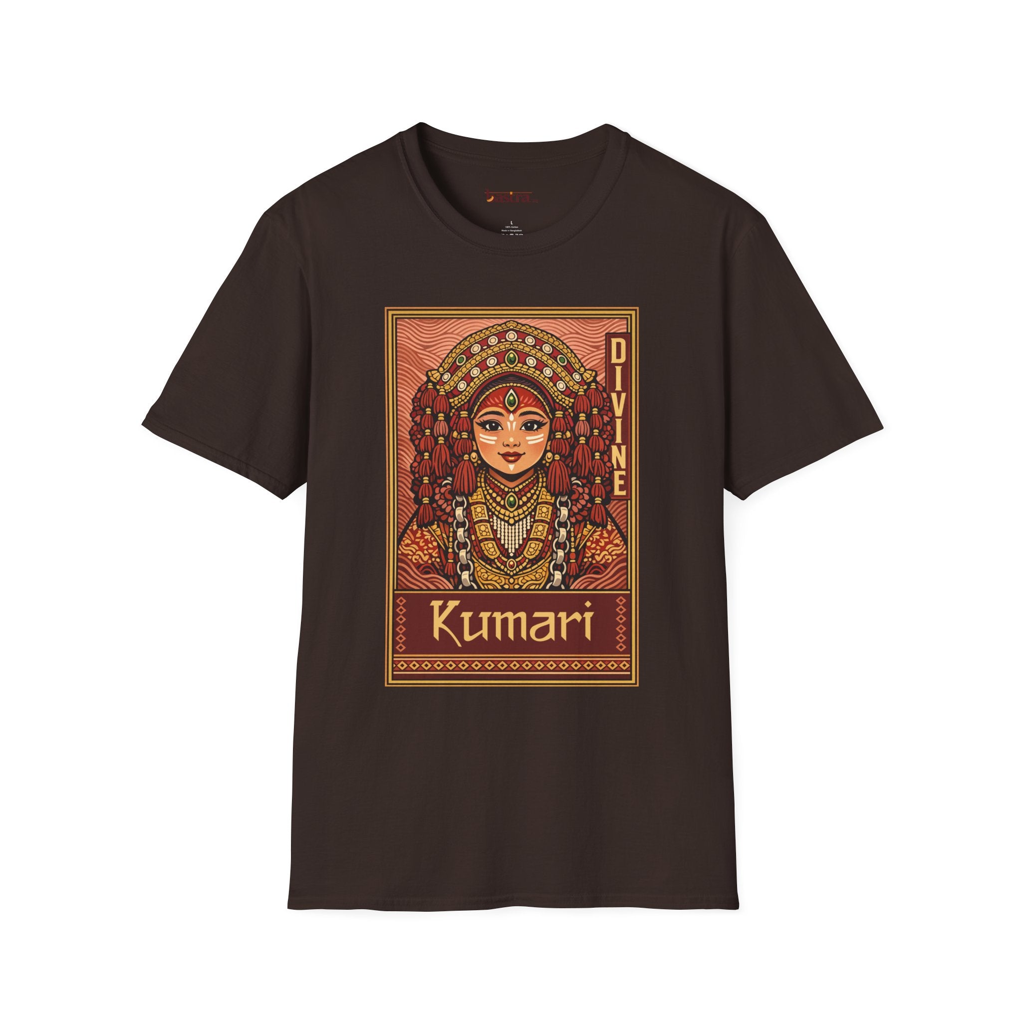 Kumari Divine Graphic T-Shirt — Hindu Goddess Kumari Illustration Tee