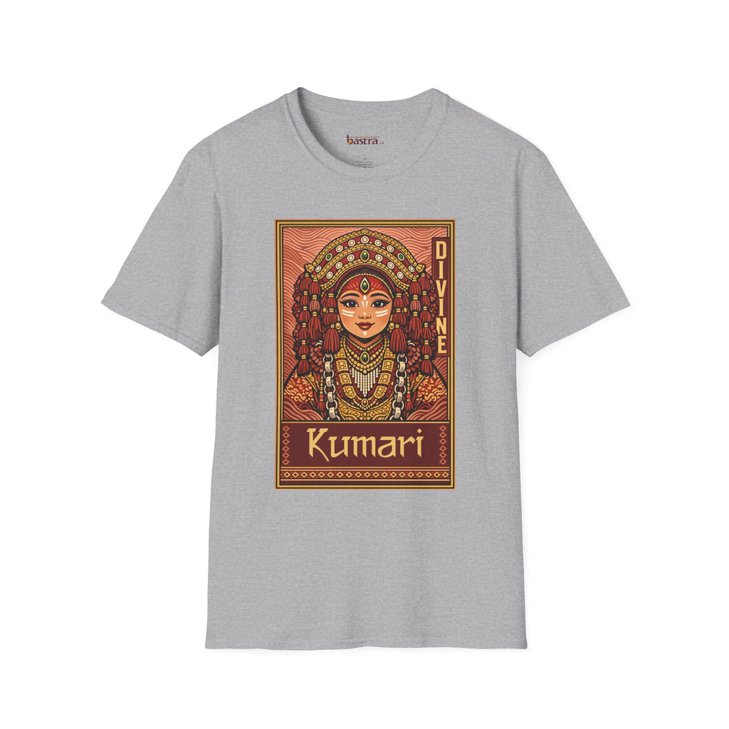Kumari Divine Graphic T-Shirt — Hindu Goddess Kumari Illustration Tee