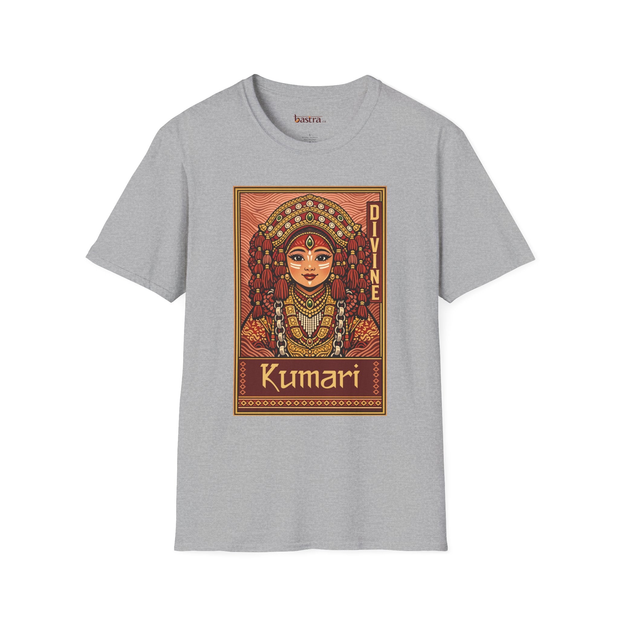 Kumari Divine Graphic T-Shirt — Hindu Goddess Kumari Illustration Tee