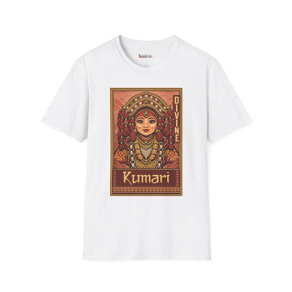 Kumari Divine Graphic T-Shirt — Hindu Goddess Kumari Illustration Tee