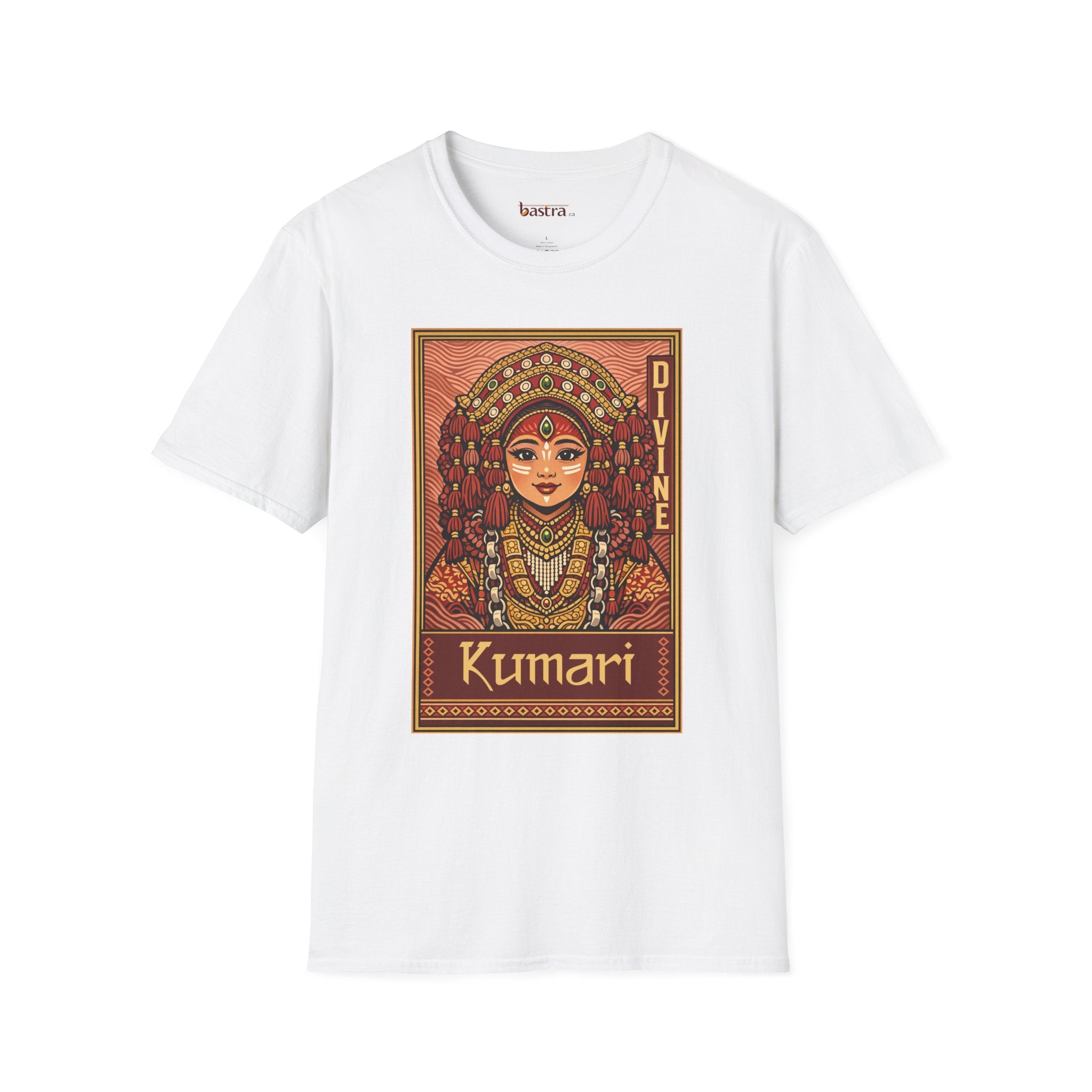 Kumari Divine Graphic T-Shirt — Hindu Goddess Kumari Illustration Tee