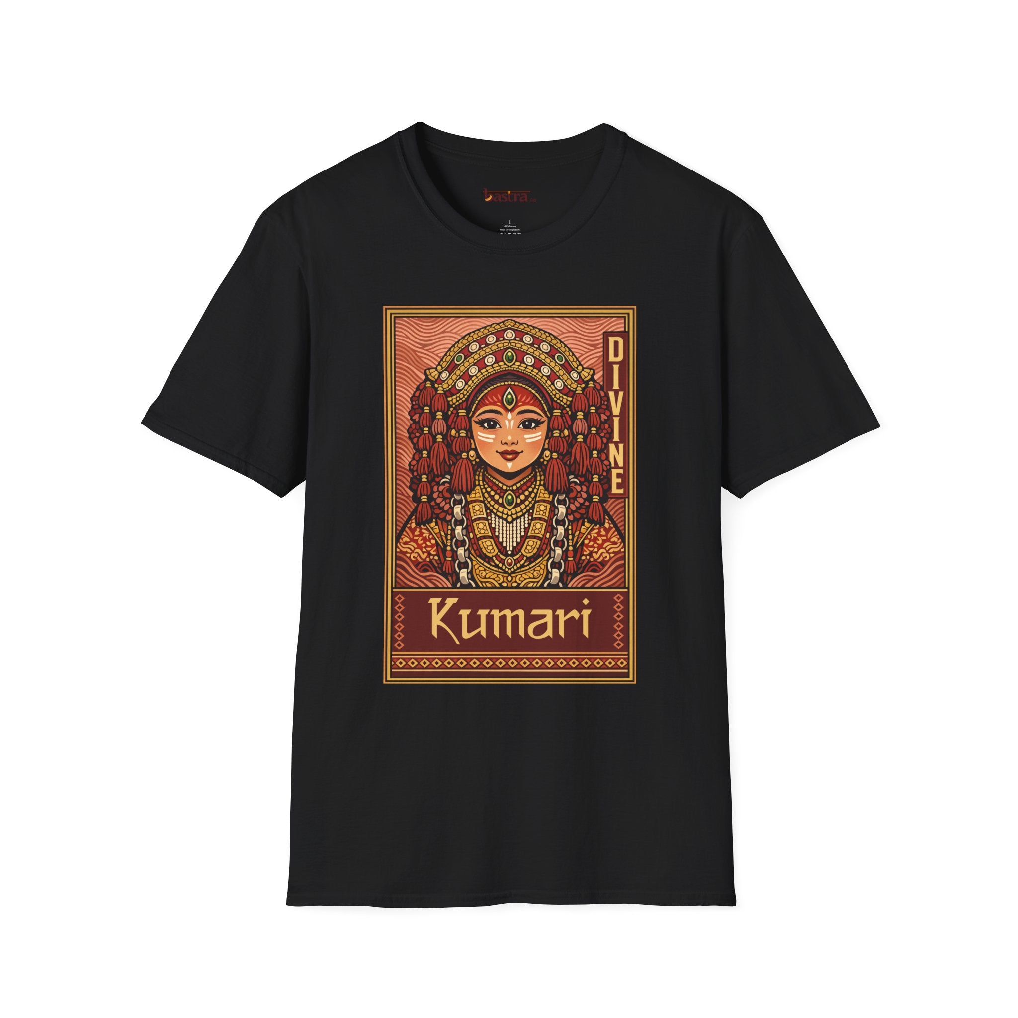 Kumari Divine Graphic T-Shirt — Hindu Goddess Kumari Illustration Tee
